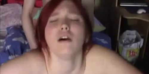 Big titty redhead creampied on real homemade