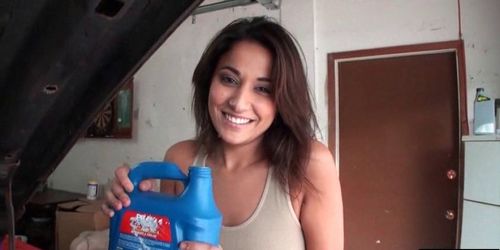 Latina girlfriend loves hardcore sex in kitchen