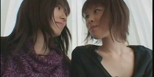 Sensual Japanese Lesbian Kissing.