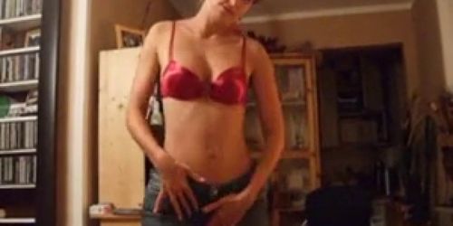 Hot Horny Milf Strips And Brings Him Off !