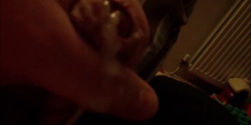 Me wanking my small cock haha