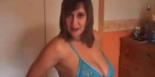 Busty MILF sucks cock and rides on it