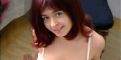 Amateur Redhead Babe POV blowjob