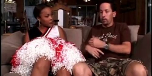 Black cheerleader fucked by white guy