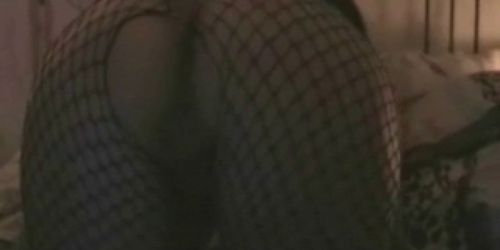 Girl wearing fishnets