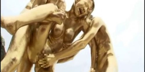 Japanese gold bodypaint sex