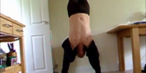 Exercising in ladies tights