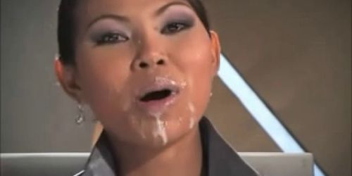 Asian News Speaker Likes Facials - Bukkake