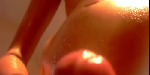 Sagging with oil cute young boy