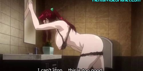 Hentai sweet toilet masturbation