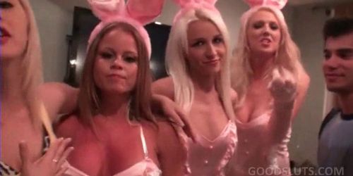 Blonde temptresses attending wild orgy party