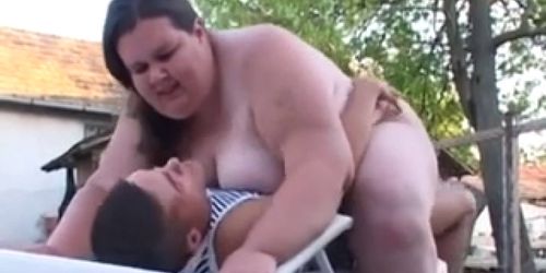 Fat Hairy Mommy Fucked Outside