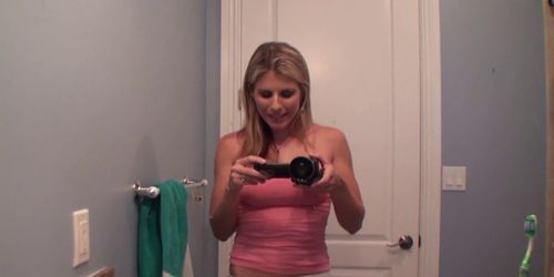 Naughty teen serves a cock