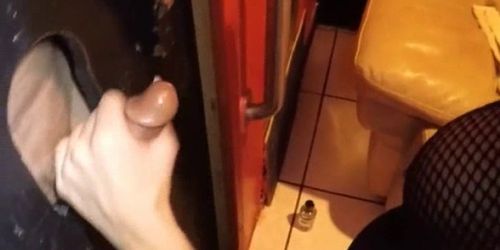 Fucking sucking and cumming at glory hole