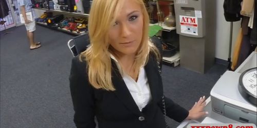 Blonde milf smashed by pawn man to earn a chunk of mone