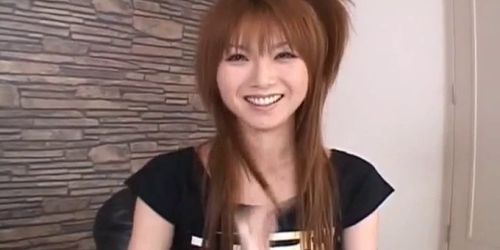 Japanese AV Model gets vibrator after blowjob