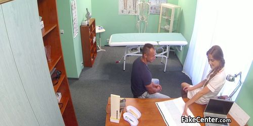 Sexy nurse fucked patient in office