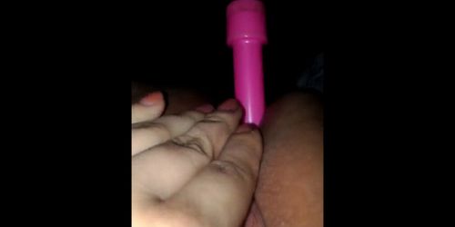 Teen chick masturbating with a toy