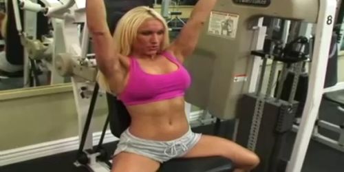 Cara Evans at the gym