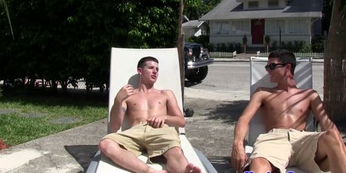 Straighty hazed with cocksucking by jocks