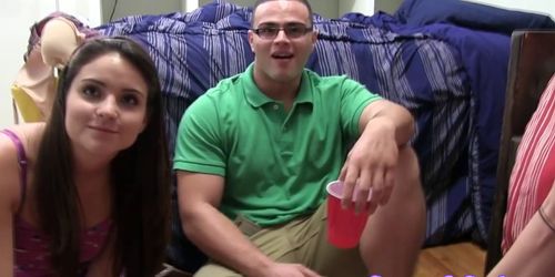 Bigtitted spex teen cockrides at dorm party