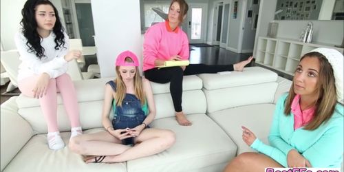 Lovely horny babysitters gets their pussy banged hard