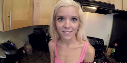 Pov teenager face jizzed