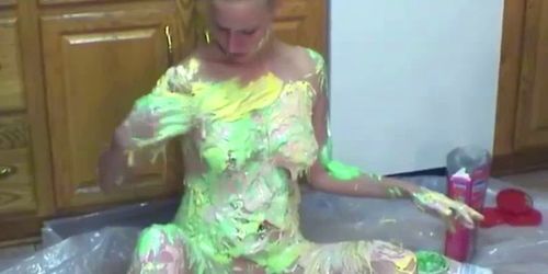 Teen Emily Plays With Food And It Hot