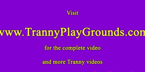 Glamcore tranny amateur riding on cock