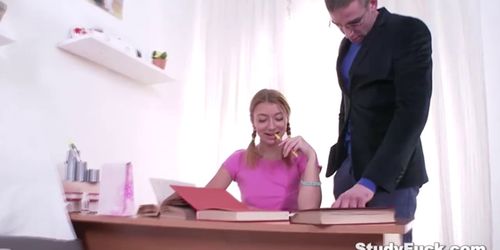 Blonde Russian Teen Fucked By Her Tutor