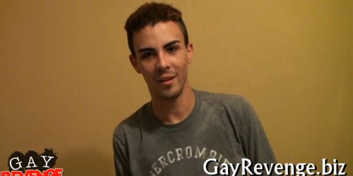 Gay sucks and rides long cock