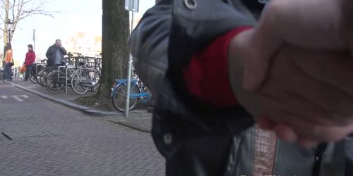 Tattooed Dutch hooker cockriding sex tourist