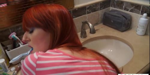 Redhead Krystal Orchid gets screwed by her pervert step