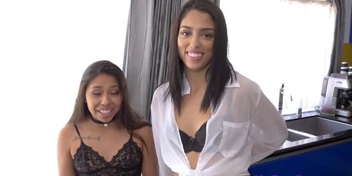 Latina teens fuck stepdad and suck cock