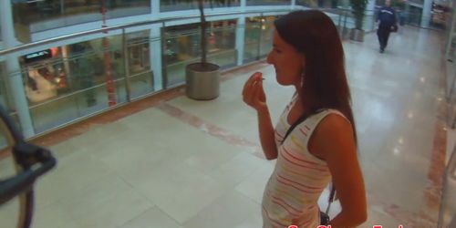 Pulled amateur POV banged in public toilette