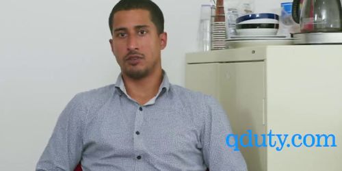 Horny gay blowing monster dick