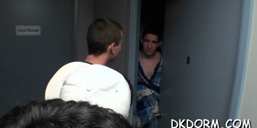 Twinks give a cute mouth job