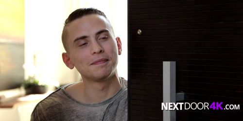 Lovely boy enjoys his friends stiff boner going in