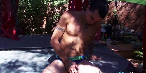 Solo straighty outdoors