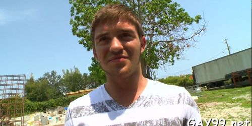 Black gay fucks white pal