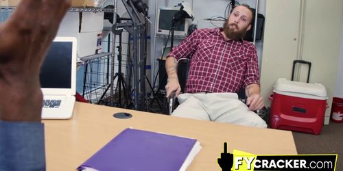 Bearded dude pleased by stranger