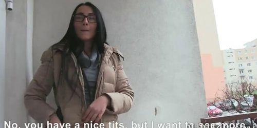 Lovely eurobabe gives head and gets banged by stranger