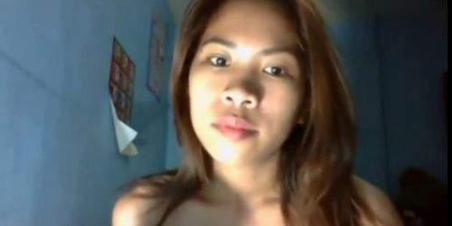 Shaved Phillipine Babe masturbating