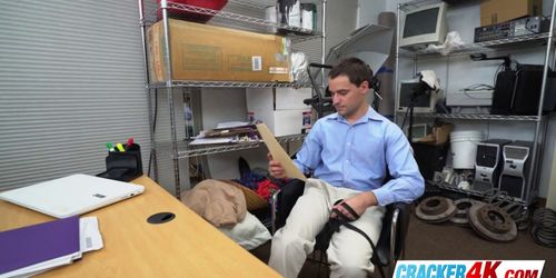 Fresh guy nicely buttered by the perverted boss