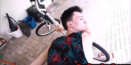 Twink Fucked pov outdoors by his big bro