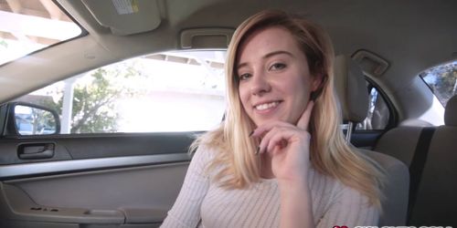 Stepsis deepthroat blowjob stepbro in the car