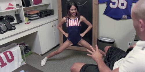 Tiny Asian cheerleader Jasmine