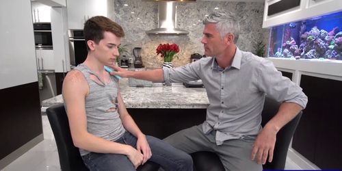 Stepdad teaches hot teen how to wrestle and gets horny