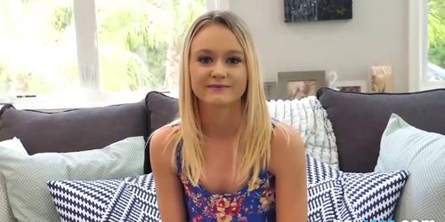 Charming teen enjoying a hot dick ride Delicious blonde