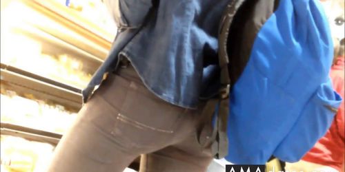 4 COLLEGE YOUNG GIRLS TIGHT ASSES IN JEANS HIDDEN CAM